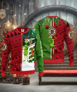 Boston Bruins Grinch & Scooby doo Christmas Ugly Sweater