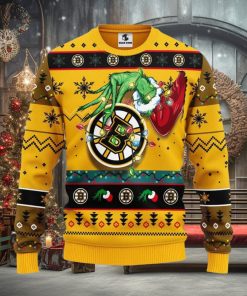 Boston Bruins Grinch Xmas Ugly Christmas Sweater Best Christmas Gift Ideas
