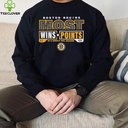 Boston Bruins Most Ever Nhl Wins And Points Shirt