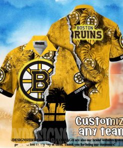 Boston Bruins NHL Floral Unisex All Over Print Hawaiian Shirt