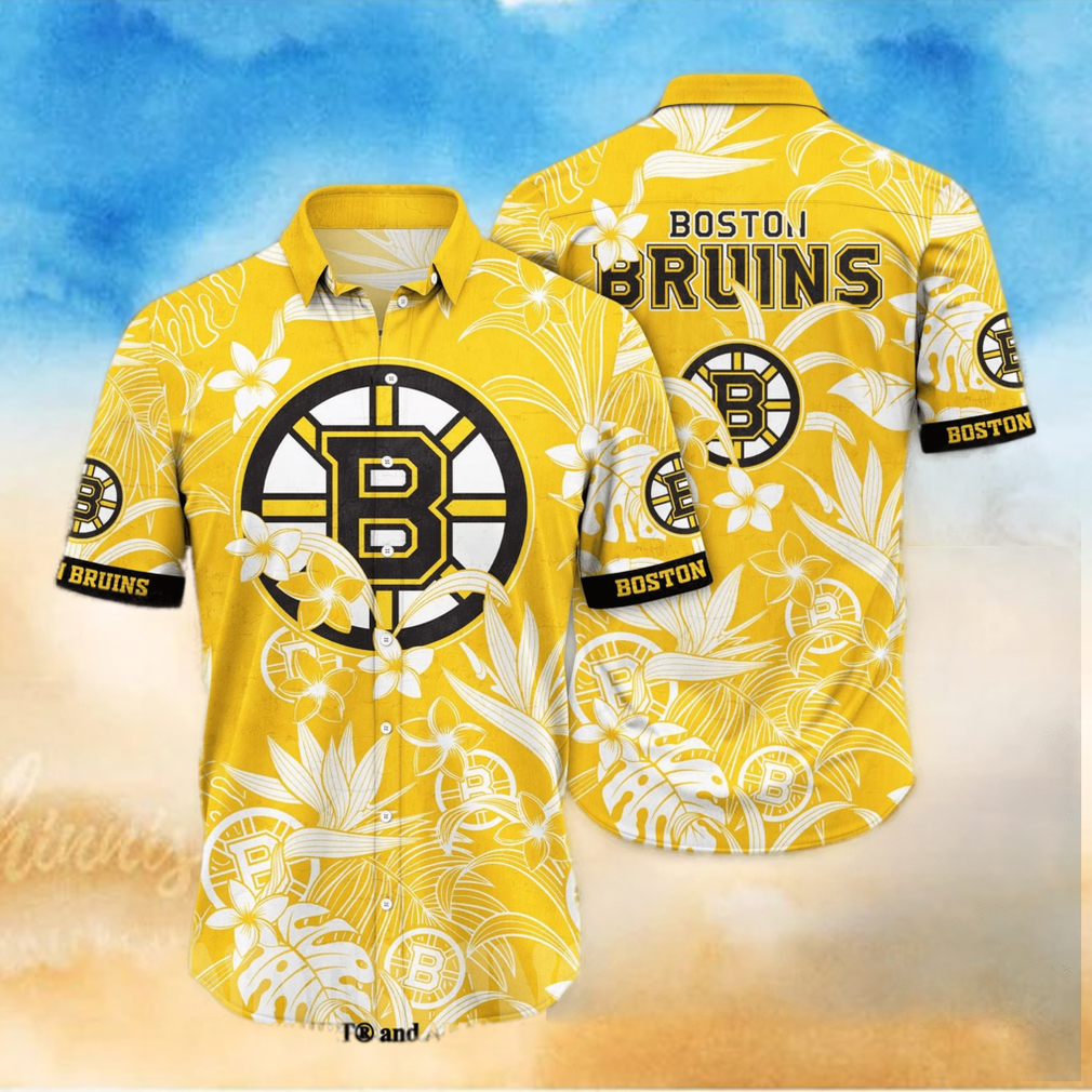 Boston Bruins NHL Flower 3D Full Print Hawaiian Shirt Boston Bruins NHL Flower 3D Full Print Hawaiian Shirt