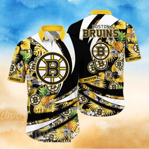 Boston Bruins NHL Flower Classic Full Print Hawaiian Shirt