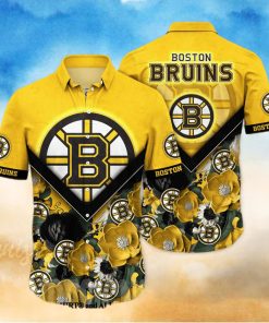 Boston Bruins NHL Flower Full Print Classic Hawaiian Shirt