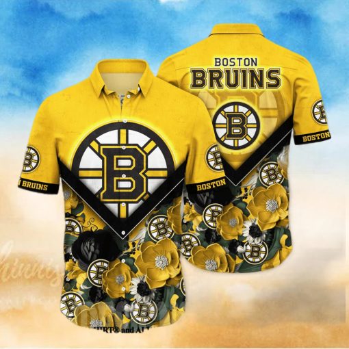 Boston Bruins NHL Flower Full Print Classic Hawaiian Shirt
