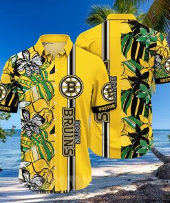 Boston Bruins NHL Flower Unisex All Over Printed Hawaiian Shirt