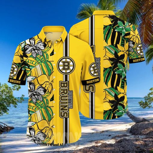 Boston Bruins NHL Flower Unisex All Over Printed Hawaiian Shirt