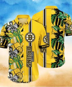 Boston Bruins NHL Flower Unisex All Over Printed Hawaiian Shirt