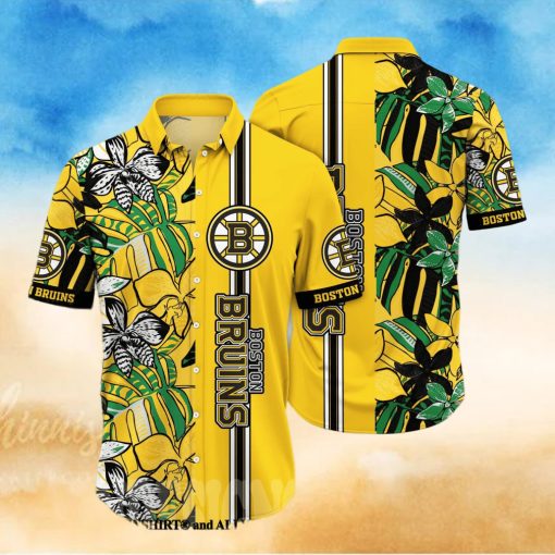 Boston Bruins NHL Flower Unisex All Over Printed Hawaiian Shirt