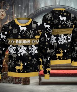 Boston Bruins Pattern Ugly Christmas Sweater Gift