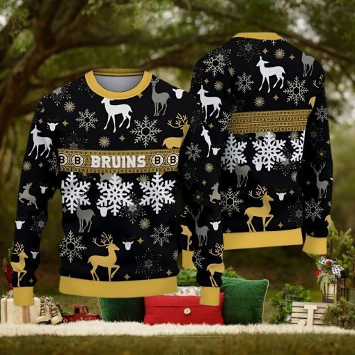 Boston Bruins Pattern Ugly Christmas Sweater Gift