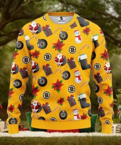 Boston Bruins Santa Claus Snowman Xmas Ugly Christmas Sweater Best Christmas Gift Ideas