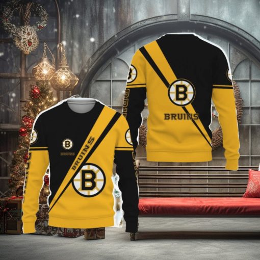 Boston Bruins Style Ugly Christmas AOP Sweater For Fans