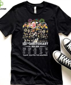 Boston Bruins Team 100th Anniversary 1999 2024 Thank You For The Memories Signatures Shirt