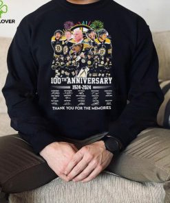 Boston Bruins Team 100th Anniversary 1999 2024 Thank You For The Memories Signatures Shirt