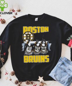 Boston Bruins Teams Brad Marchand , Patrice Bergeron & David Pastrnak Signatures Shirt