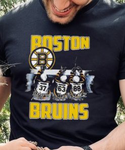 Boston Bruins Teams Brad Marchand , Patrice Bergeron & David Pastrnak Signatures Shirt