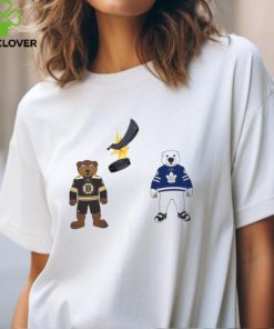 Boston Bruins VS Toronto Maple Leafs NHL 2024 mascot cartoon hockey shirt