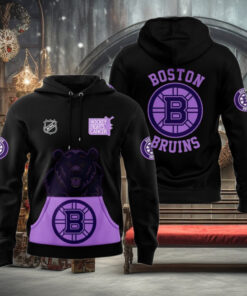Boston Bruins x Hockey Fights Cancer 2024 Hoodie1