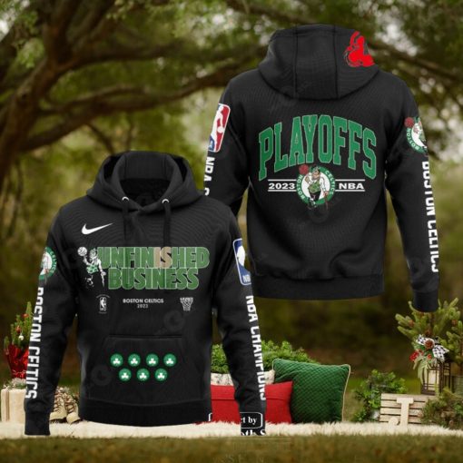 Boston Celtics 2023 NBA Playoffs Mantra Black Hoodie Sweathoodie, sweater, longsleeve, shirt v-neck, t-shirt 3D