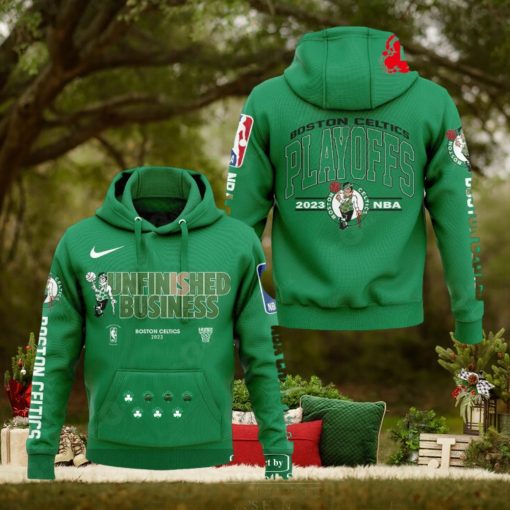 Boston Celtics 2023 NBA Playoffs Mantra Green Hoodie Sweatshirt 3D