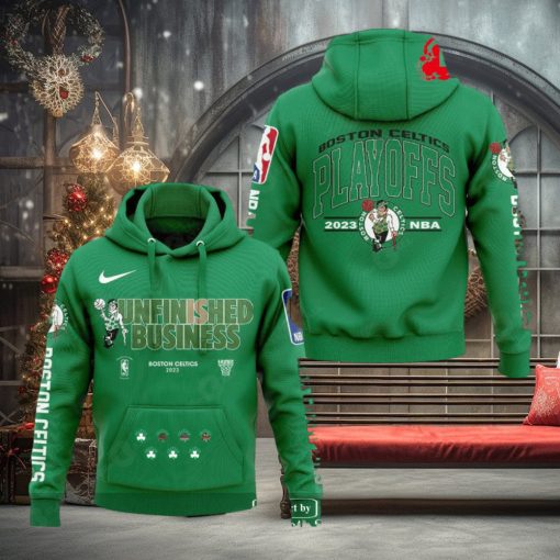 Boston Celtics 2023 NBA Playoffs Mantra Green Hoodie Sweatshirt 3D
