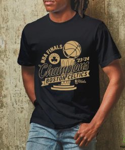 Boston Celtics 2024 NBA Finals Champions Defensive Rotation Gold Trophy Shirt