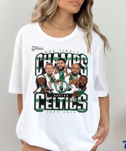 Boston Celtics 2024 NBA Finals Champions Pull Up Jumper Caricature Shirt