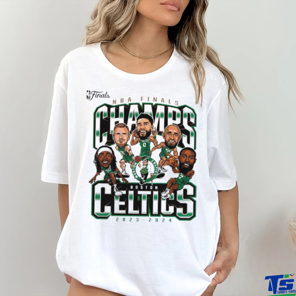 Boston Celtics 2024 NBA Finals Champions Pull Up Jumper Caricature Shirt Boston Celtics 2024 NBA Finals Champions Pull Up Jumper Caricature Shirt