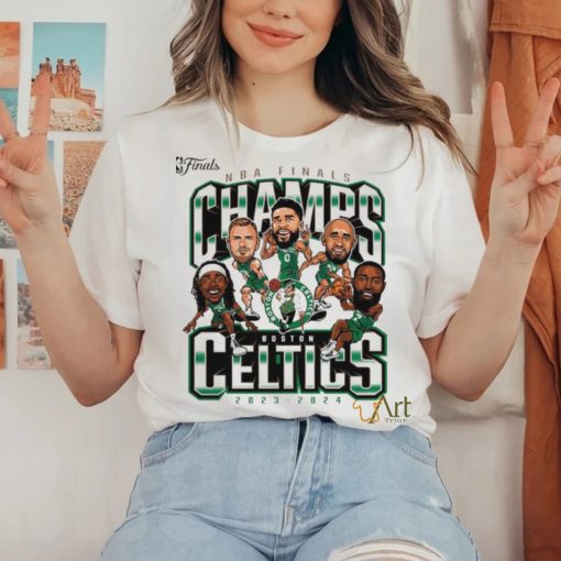 Boston Celtics 2024 NBA Finals Champions Pull Up Jumper Caricature Shirt