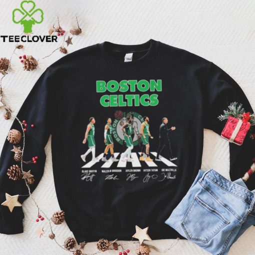 Boston Celtics Abbey Road Basketball Team Signatures Shirt