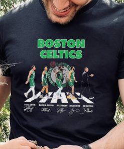 Boston Celtics Abbey Road Basketball Team Signatures Shirt