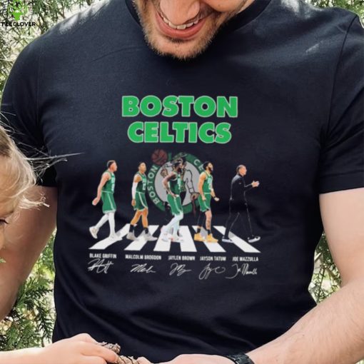 Boston Celtics Abbey Road Basketball Team Signatures Shirt