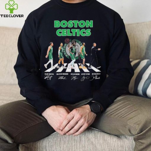 Boston Celtics Abbey Road Basketball Team Signatures Shirt