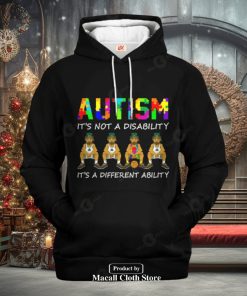 Boston Celtics Autism Its Not A Disability It A Different Ability Jogger Hoodie Sweathoodie, sweater, longsleeve, shirt v-neck, t-shirt 3D