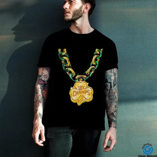 Boston Celtics Basketball 18 Champs Shamrock Chain shirt