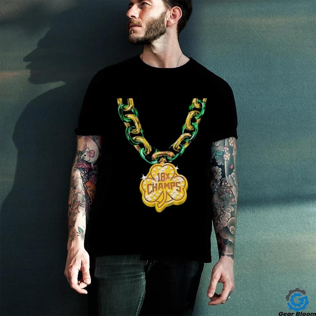Boston Celtics Basketball 18 Champs Shamrock Chain shirt Boston Celtics Basketball 18 Champs Shamrock Chain shirt