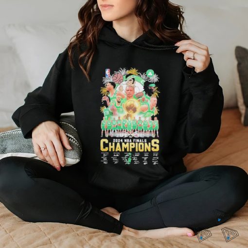 Boston Celtics Basketball 2024 NBA Finals Champions Signatures T Shirt