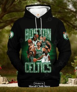 Boston Celtics Black Style V1 Jogger Hoodie Sweatshirt 3D