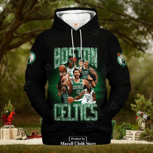 Boston Celtics Black Style V1 Jogger Hoodie Sweatshirt 3D