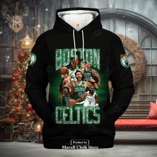 Boston Celtics Black Style V1 Jogger Hoodie Sweatshirt 3D