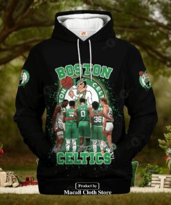 Boston Celtics Black Style V2 Jogger Hoodie Sweatshirt 3D