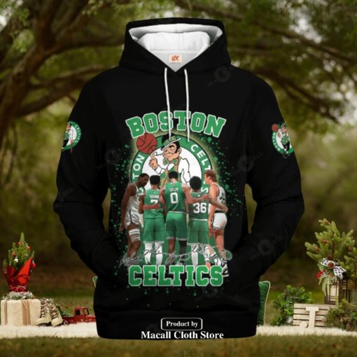 Boston Celtics Black Style V2 Jogger Hoodie Sweathoodie, sweater, longsleeve, shirt v-neck, t-shirt 3D