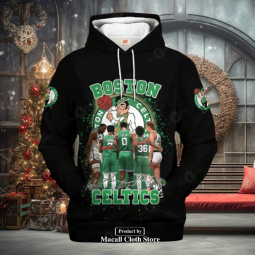 Boston Celtics Black Style V2 Jogger Hoodie Sweathoodie, sweater, longsleeve, shirt v-neck, t-shirt 3D