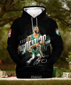 Boston Celtics Black Style V4 Signatures Jogger Hoodie Sweatshirt 3D