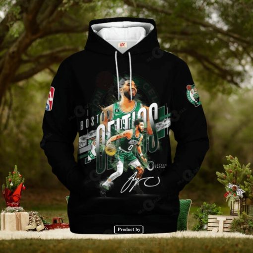 Boston Celtics Black Style V4 Signatures Jogger Hoodie Sweathoodie, sweater, longsleeve, shirt v-neck, t-shirt 3D