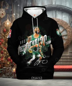 Boston Celtics Black Style V4 Signatures Jogger Hoodie Sweatshirt 3D