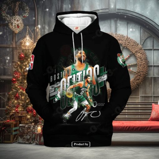 Boston Celtics Black Style V4 Signatures Jogger Hoodie Sweathoodie, sweater, longsleeve, shirt v-neck, t-shirt 3D