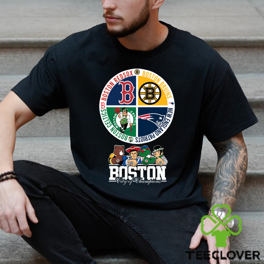 Boston city of champions Bruins Patriots Red Sox Celtics logo shirt,  hoodie, sweater and v-neck t-shirt