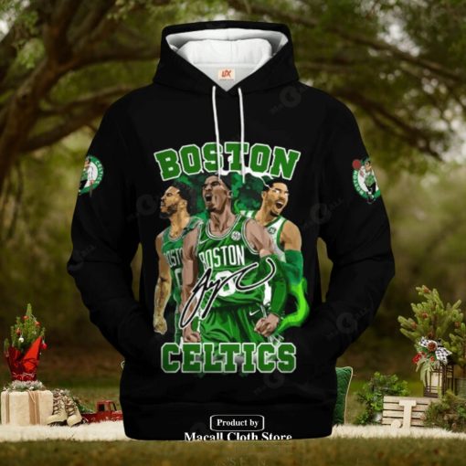 Boston Celtics Champions Black Signatures Jogger Design Hoodie Sweathoodie, sweater, longsleeve, shirt v-neck, t-shirt 3D