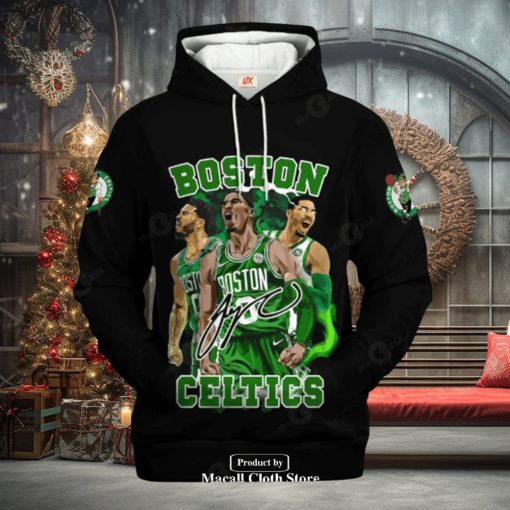 Boston Celtics Champions Black Signatures Jogger Design Hoodie Sweathoodie, sweater, longsleeve, shirt v-neck, t-shirt 3D